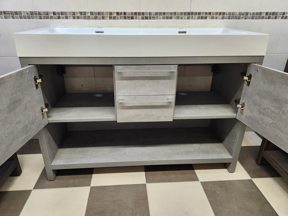 Aura Vero 47" Vanity Base and Double Top combo (as is)