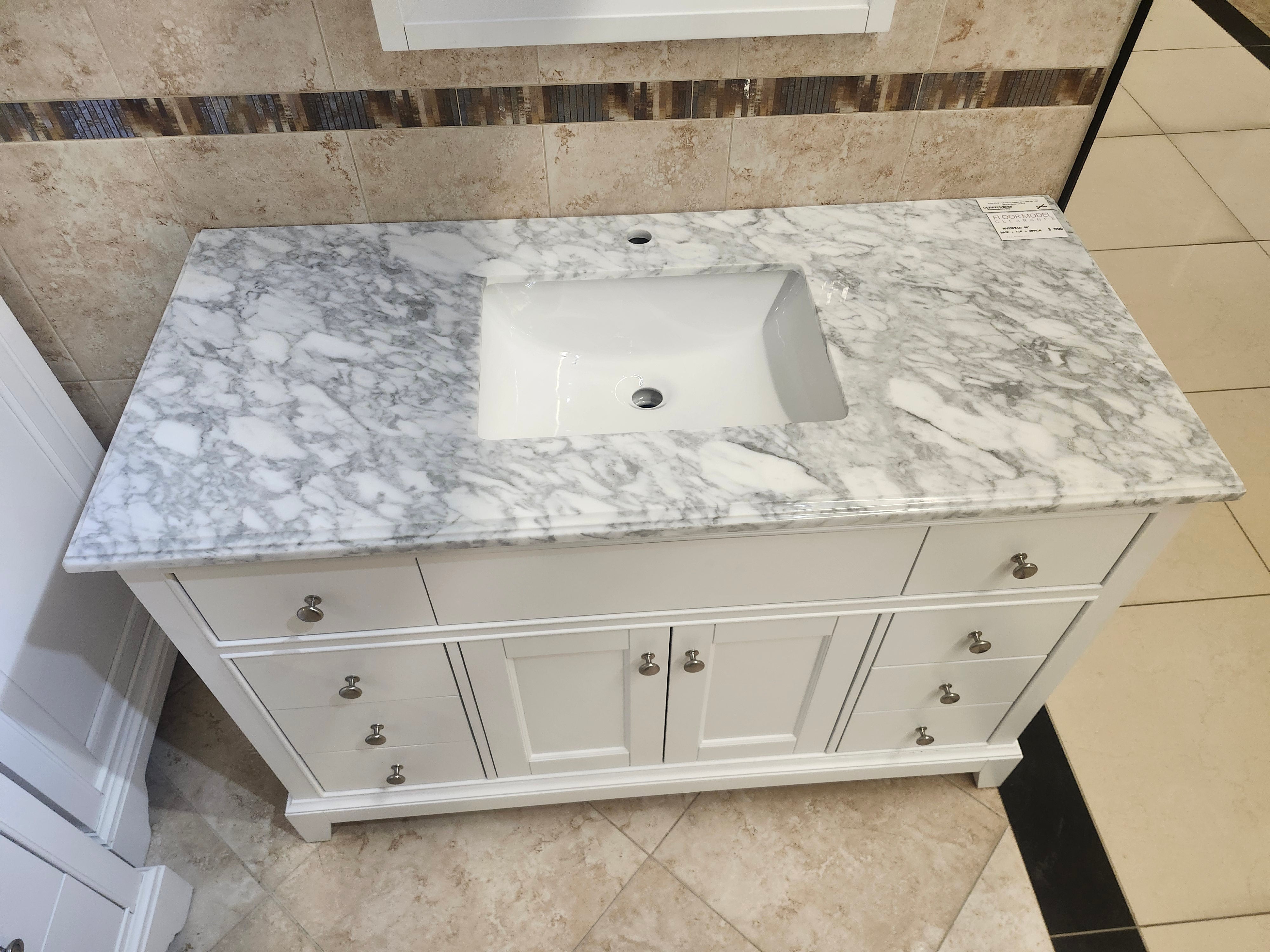 48" Vida Riverfield Vanity and Countertop Combo with Mirror (as is)