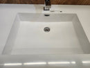 60" Aura Glossy White Plato Vanity with Double Countertop Combo (as is) m3-6