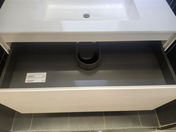 35" Espa Mica Wall Vanity with Countertop Combo (as is)