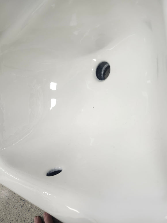 Kohler Vanity Countertop Sink 18 1/4 x 16 3/4 metal back splash single hole floormodel clearance