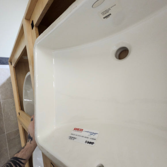Kohler Ladena 21 x 14 Square Almond Undermount Bathroom Vanity Sink Floormodel k2215 Clearance As is M10