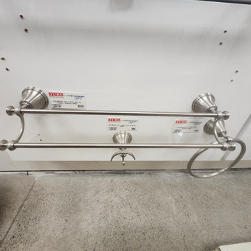 Aquabrass 400 Series A405 24 Inch Double Towel Bar Bathroom Accessory Floormodel Clearance as is