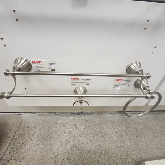 Aquabrass 400 Series A405 24 Inch Double Towel Bar Bathroom Accessory Floormodel Clearance as is