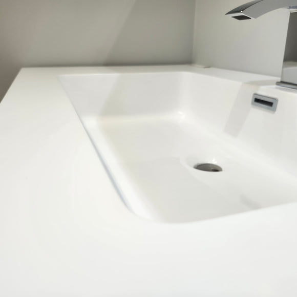 Rubi Aria 35 x 18 Vanity, Countertop Sink and LED Mirror Combo Floormodel Clearance Sold as Is