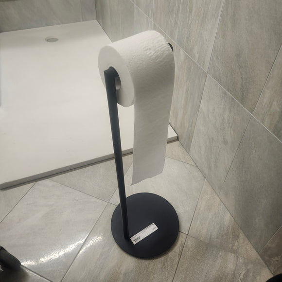 Laloo Matte Black Floormount Toilet Paper Holder Bathroom Accessory Floormodel Clearance As Is M4 9007N