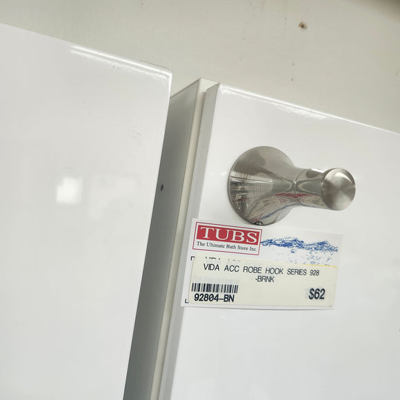 Vida 928 Series Single Robe Hook Bathroom Accessory Floormodel As In