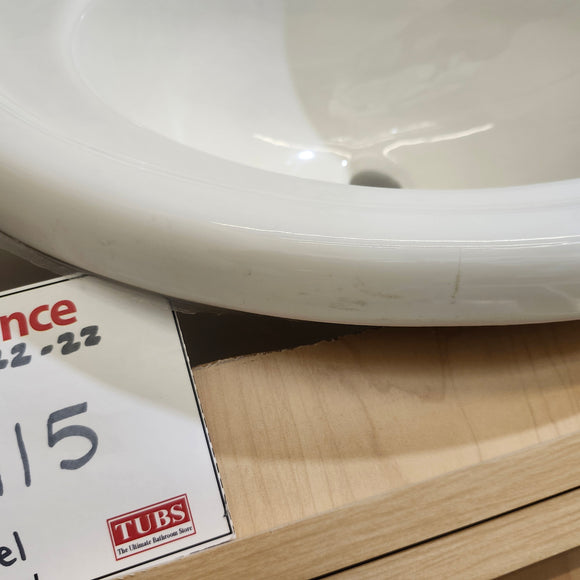 ~18 x ~22 Drop In White Bathroom Vanity Sink Floormodel as is M10