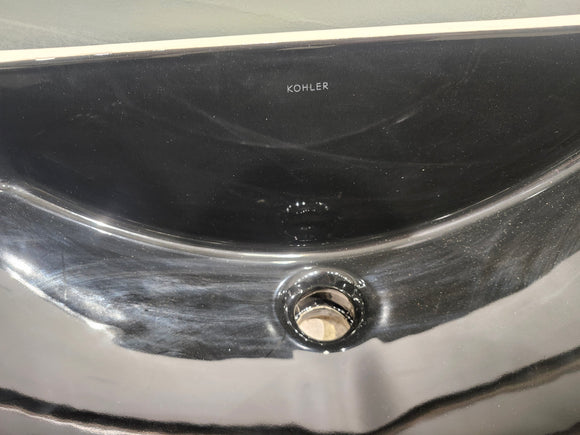 Kohler Black Undermount Bathroom Sink Rectangular Floormodel As Is 18 x 12