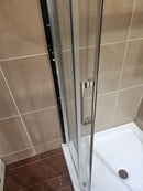 Maax 36" shower door square corner and vida shower base combo (as is)-6