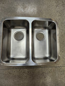 Blanco Performa 21 Inch Undermount Double Bowl Bar Sink with 18 Gauge 304 Series Stainless Steel and Sound Deadening Insulation Floormodel Clearance As Is 513640-1