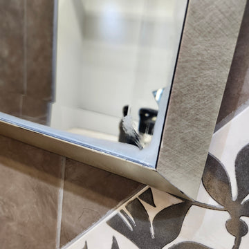 Contemporary Silver 20x32 Mirror Floormodel Sold as Is Clearance (H11) - 0