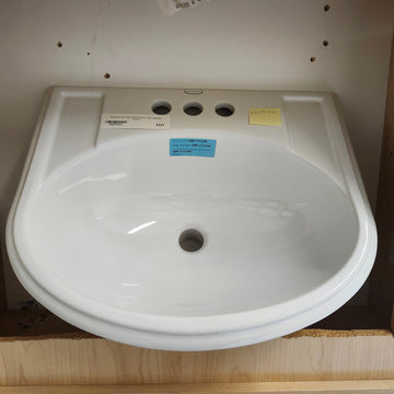 Kohler 19 x 17 Bathroom Sink Devonshire 8CC 3 Hole Predrilled Vanity Sink K2279-4 Floormodel Clearance As Is m10