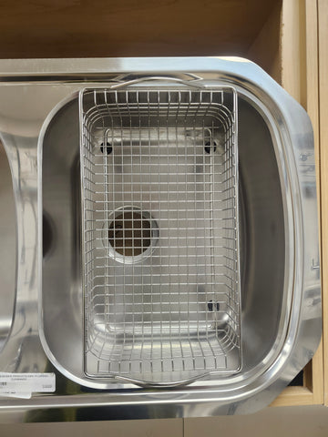 Undermount Stainless Steel Kitchen Sink 2 Bowl 38 1/4 x 21 1/4 With basket Floormodel Clearance As is - 0
