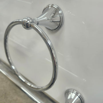 Towel Ring Bathroom Accessory Chrome Floormodel Clearance As Is - 0