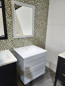 24" Dezign Market Shaker Vanity & Countertop Combo with Mirror (as is)-1