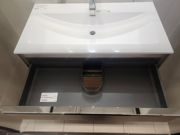 35" Cosmo Shadow Wall Vanity with Countertop Combo (as is)