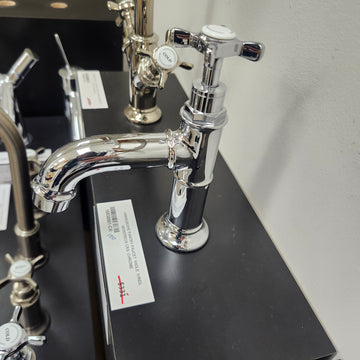 Hansgrohe Axor Series Single 1 Hole Single Pantry Faucet Montreux Cross Handle Chrome Floormodel Clearance as is - 0