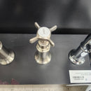 Hansgrohe Axor Series 3 Hole Single Faucet Montreux 8cc Cross Handles Brush Nickel Floomodel Clearance as is-6