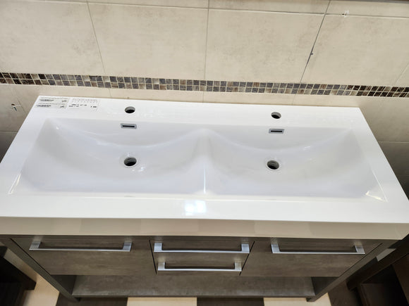 Aura Vero 47" Vanity Base and Double Top combo (as is)
