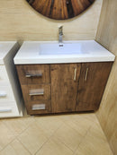 36" Rosewood Art Left Hand  Vanity with Countertop Combo (as is)-1