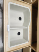 Diamond Silgranit 32" L x 21" W Double Basin Granite Undermount Kitchen Sink 400075 Floormount Clearance as is-1