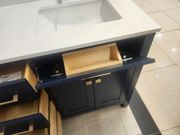 36" Laurel Navy Vanity and Countertop Combo (as is)