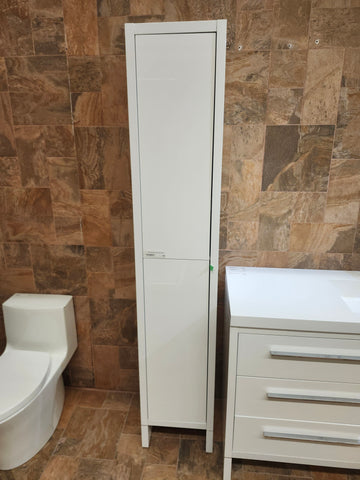 Aura 15 x 80 linen 2 door Plato white inventory clearance as is floormodel no handles m3
