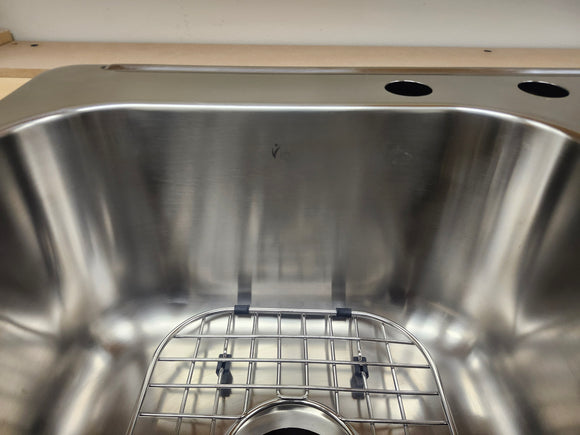 Vida Axes 31" x 20" Stainless Steel 3 Hole Overmount Kitchen Sink Floormodel Clearance