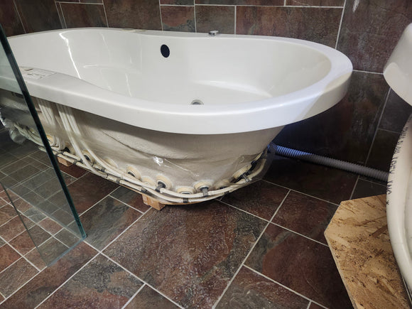 Neptune Whirlpool Biscuit bathtub clearance as is floormodel m7
