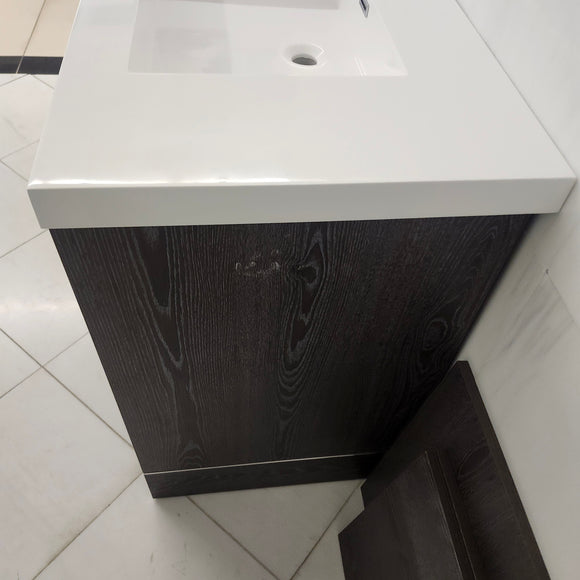 Vida Deco York 71 x 21 Vanity and Aura Countertop Sink Combo No handles Floormount Clearance as is L1