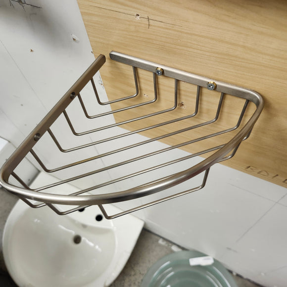 BDI Exposed Accessories Corner Shelf Brushed Nickel Floormodel As Is