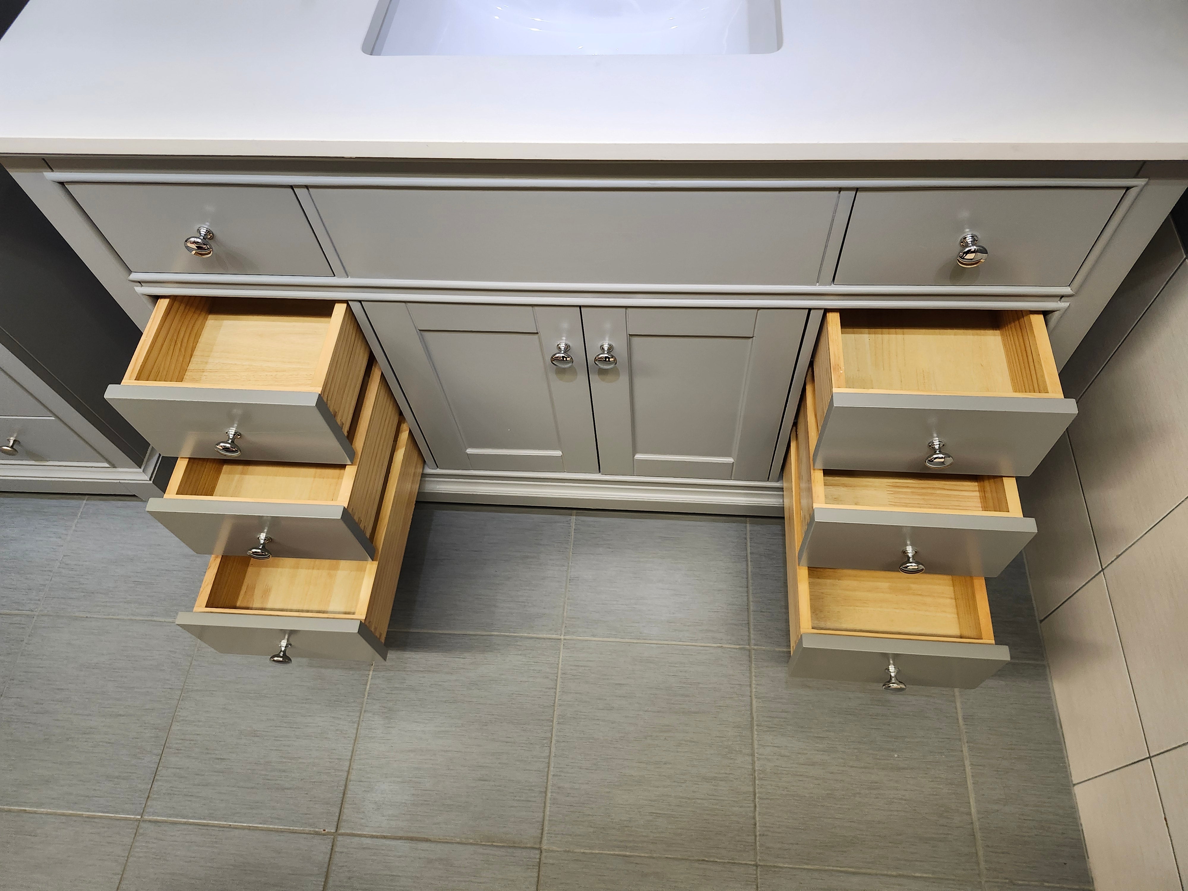 Vida 48" Riverfield Vanity and Countertop Combo Light Grey (as is)