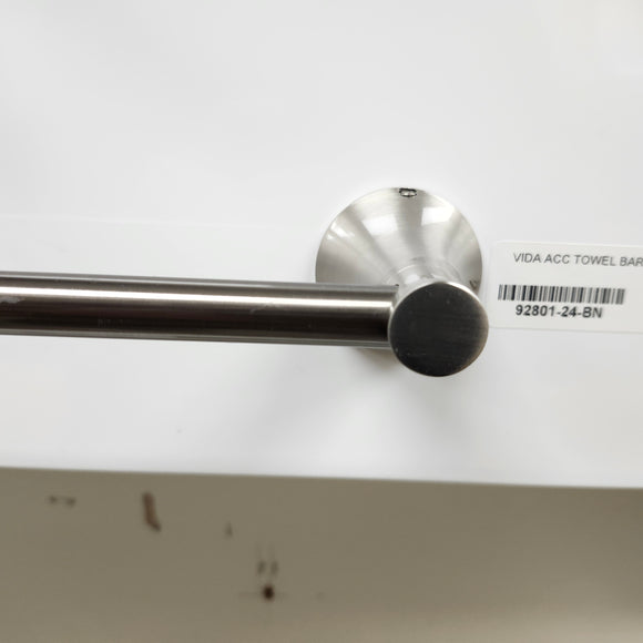 Vida 928 Series 24 Inch Towel Bar Bathroom Accessory Brushed Nickel Finish Floormodel Clearance As Is