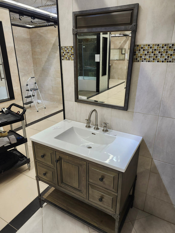 36" Fairmont Toledo Vanity & Countertop Combo with Mirror (as is) k9