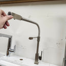 Franke Gneck Kitchen Faucet Floormount clearance Sold As Is Brush Nickel-15