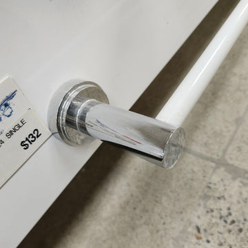 Rubinet Lasale 24 Inch Towel Bar Floormodel Sold As Is Chrome Floormodel Clearance As is White/Chrome - 0