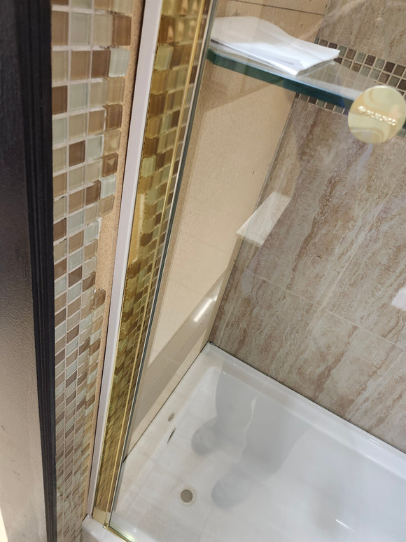 Maax 60 x 32 built in bathtub and Fleurco Tub Shield (as is) 42