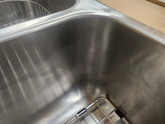 Franke NCX120-29 Sink - Undermount Double Concerto Creased Bottom SS Kitchen Sink Floormodel Clearance as is
