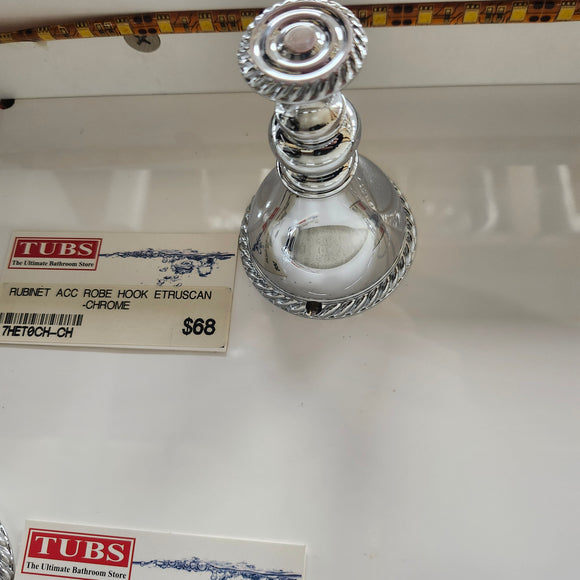 Rubinet Etruscan Robe Hook Bathroom Accessory Sold As Is Floormodel Clearance
