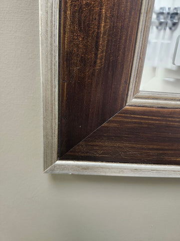 Wall mounted Mirror 30 1/2 x 36 1/4 floormodel clearance as is - 0