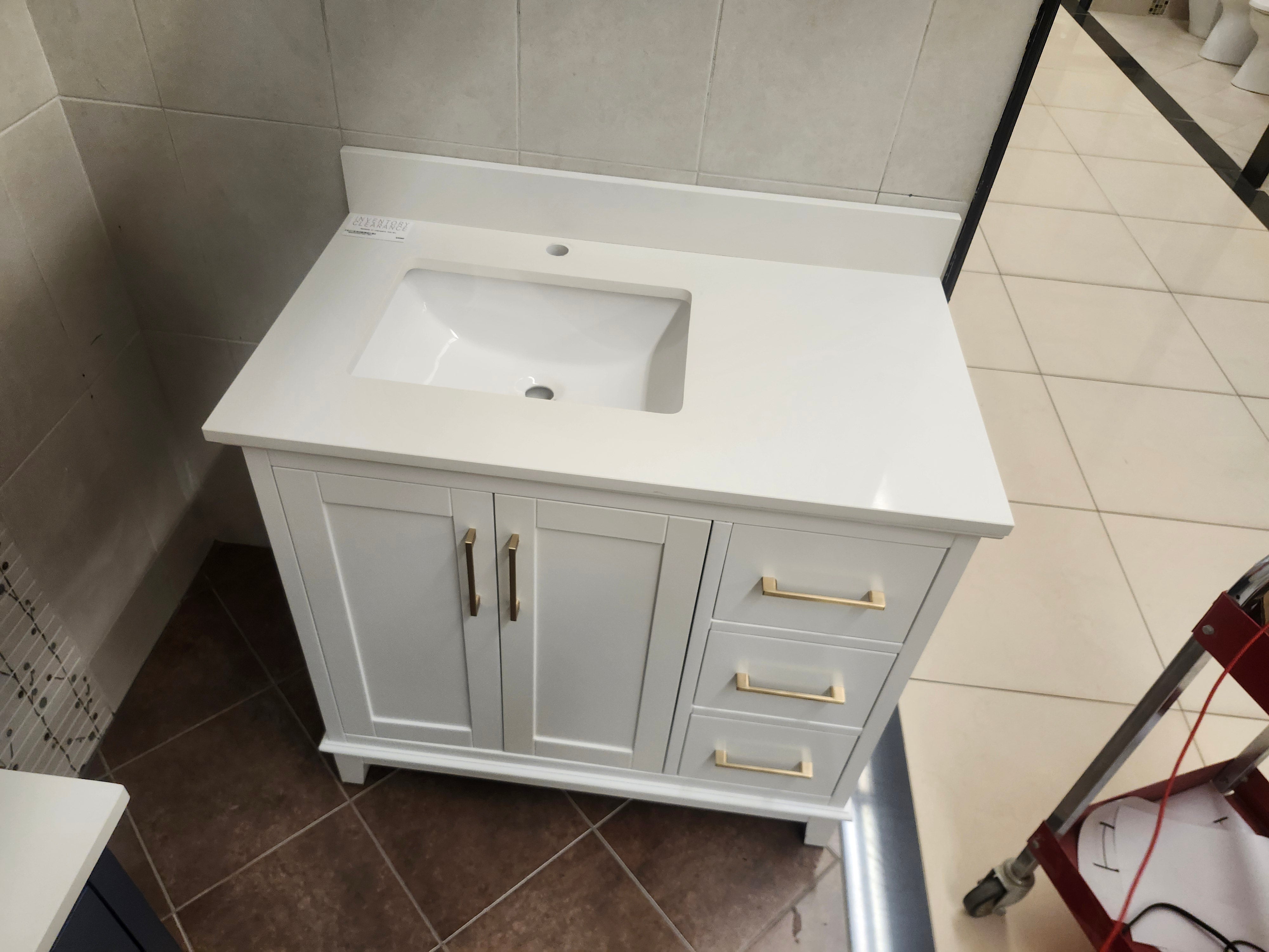 37" Madison Vanity and Countertop Combo (as is)