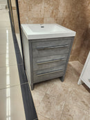 24" Aura Cement Plato Vanity with Countertop Combo (as is) i5-1