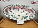 Kohler Artist Editions Drop In Bathroom Sink Flowers Peonies and Ivory Floormodel Clearance as is 25 1/4 x  17 x 9 1/4-1