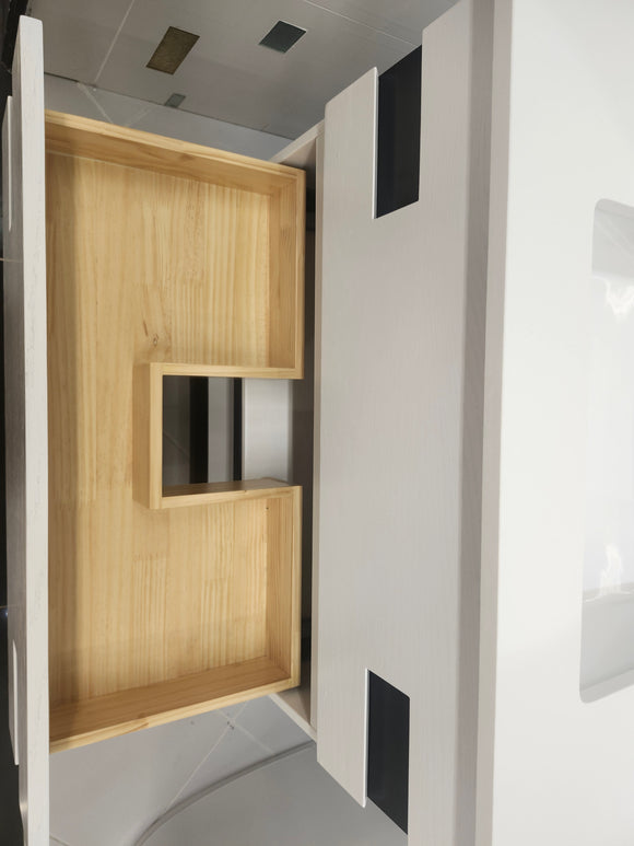 Vida Turin 31" White/Black Vanity with Countertop Combo (as is)