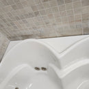 Sherlic Whirlpool System 60 x 60 Vaentino Built in Bathtub Brushed nickel Hardware Floormodel as is Clearance m8-9