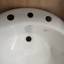 Kohler 19 x 16 Drop in 8cc 3 Hole White Ellington Bathroom Sink  K2906 Floormodel Clearance As is m10-4