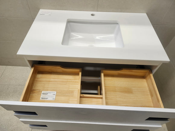 Vida Turin 37" White/Black Vanity with Countertop Combo (as is) m5 (Copy)