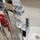 Aquabrass Roman Deck Tub Filler with Hand Held Shower Head Chrome Floormodel as is-6