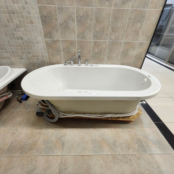 Maax 72 x 36 Arofeel Aigo 102788055 Built in Tub Aquabrass Roman Deck Faucet Volare F1018 Combo Floormodel Clearance M8